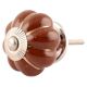 Dark Brown With Golden Line Ceramic Melon Drawer Knob Online